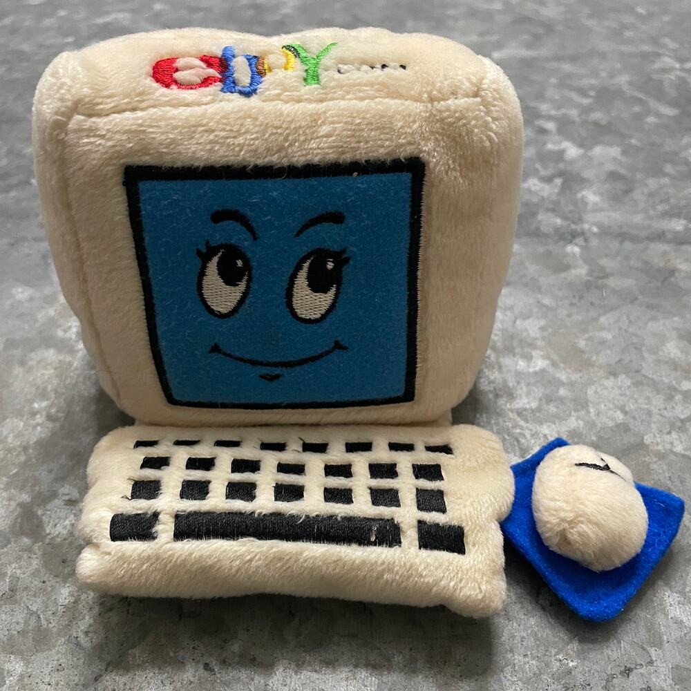 Vintage 1999 eBay Meg A Hertz Computer Plush Toy 90s Promotion Ad